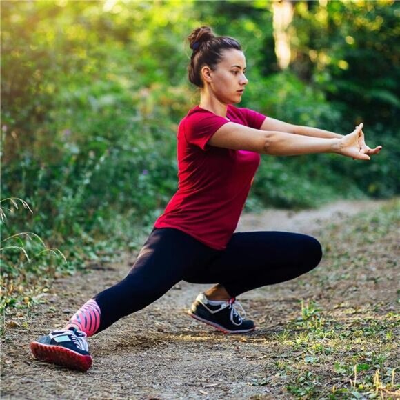 Workout Shirts for Women, Moisture Wicking Quick Dry Active Athletic Women's Gym - Picture 5 of 7